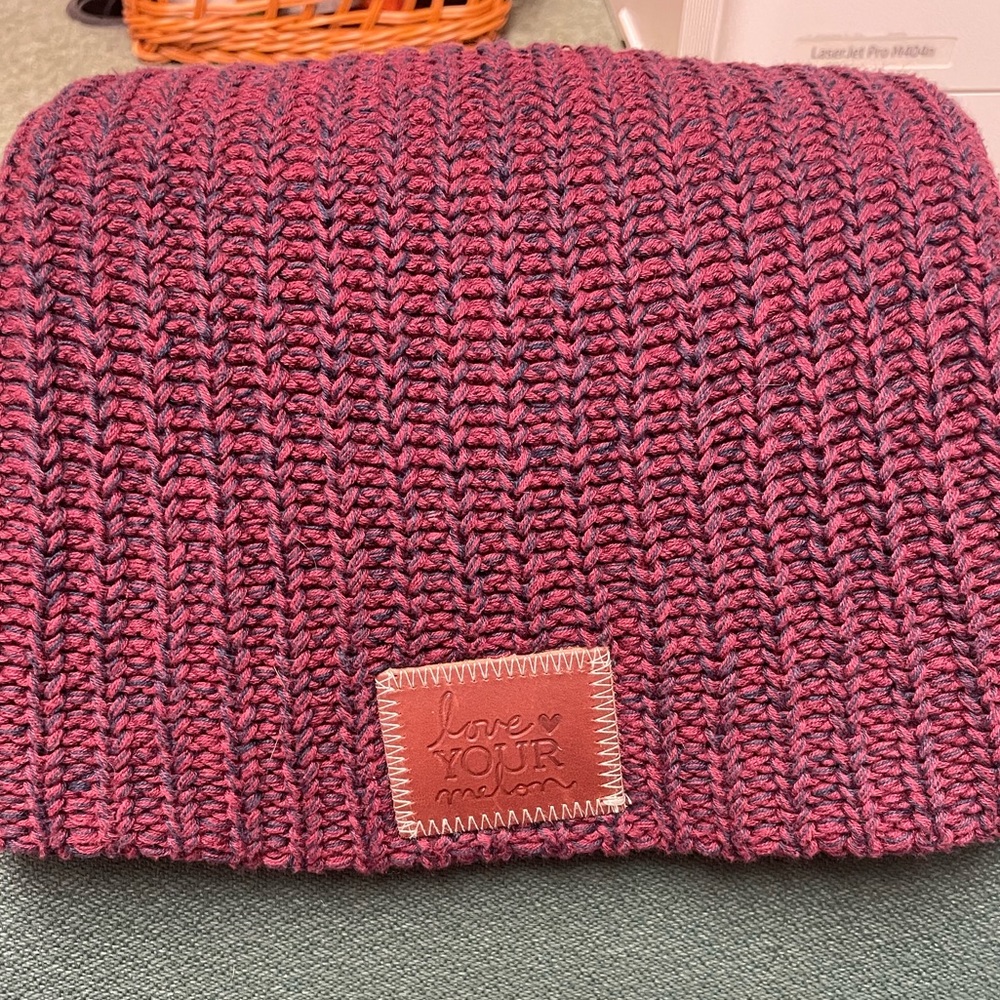 Love your melon red speckled beanie